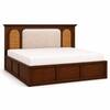 Virasat Solid Wood Compact King Bed Box Storage Provincial Teak Finish Mattress 72 x 72 Inches