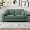 Payton 3 Seater Fabric Sofa in Fern Green Colour