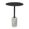 Metalsmith Marble Side Table in Black Finish