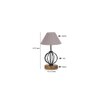 Adriana Grey cotton Table lamp with Wood & Iron Base
