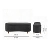 Leroj  Boucle 2 Seater Ottoman Bench with Storage  in Dark Grey Color