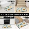 Luxe Home Macau Flower Bath Mat (40x60 cm)- Aqua