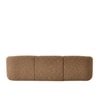 Zenliving Wood Left Aligned 3-Seater With Upholstery Non Storage Sofa In Beige Colour