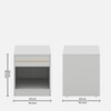 Kane Bed Side Frosty White Finish