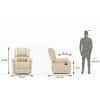 Lebowski Leatherette One Seater Manual Recliner in Ancient Ivory Cream Colour