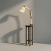 Centaur Beige Jute Floor Lamp with Beige Jute Base