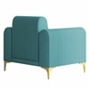 Veniza Velvet 1 Seater Sofa In Aqua Blue Colour