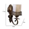 Eliante Solis Antique Gold Iron Wall Light With E27 Holder In Antique Gold Colour