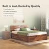 Boston Solid Wood Queen Size Box Storage Bed In Teak Finish