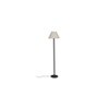 Nathanael White Natural Fiber Shade Floor Lamp with Black Iron Base
