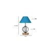 Haven Turquoise Jute Table lamp with Wood & Iron Base