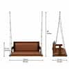 Brooklyn Wooden Swing With 7ft Length Chain For Hanging