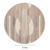 Handmade Round Wool Rug Modern Minimalist Beige 6 Feet Carpet