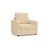 Apollo High Back 1 Seater Fabric Sofa in Birch Beige Colour