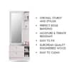 Hexa Red Wooden Dressing Table in Frosty White Colour