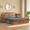 Bram 3 Seater Pull Out Sofa cum Bed In Delft Blue Colour
