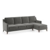 Abbey Sectional Sofa (Colour : Ash Grey Velvet, Cushion : Hard, Seater : Right Aligned 3 Seater + Right Aligned Chaise)