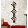 Desert Art Metal Handpainted Musician Wall Hanging Frame in Multicolour