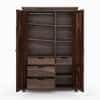 Claire 2 Door Sheesham Wood  Wardrobe In Provincial Teak Finish
