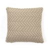 Elsa Oatmeal Cotton Knitted Cushion Cover 16X16  Inches