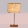 Devansh White Jute Table Lamp With Natural Wood Base & Steel Pipe (7X17 Inches)-10