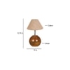 Beige Jute with Natural Wood Table Lamp
