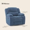 Atticus Single Seater Swivel Rock Recliner in Baltic Blue Colour