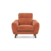 Ronan 1 Seater Fabric Sofa In Rust Colour