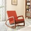 Dylan Lounge Chair in Teak Finish (Colour- Amber)