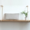 Moss Knit Foil Print Pale Whisper  And Silver Cushion Cover 12X20 Inches