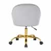 Doe Buck Aurora Modern Grey Luxury Velvet Office Chair
