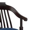Tahira Arm Chair -Finish - Mahogany Fabric- Blue Velvet