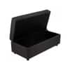 Doe Buck Modern Tufted Storage Ottoman Bench in Grey Colour