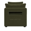 Jedlo Velvet 2 Seater Ottoman Bench with Storage  in Olive Green  Color