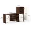 Sayona Multipurpose Shoe Rack Combo with Tall and seating Brown Maple & White