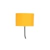 Heather Yellow Fabric Floor Lamp with Black Iron Base