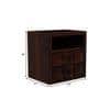 DiamondSolid Wood Bedside Table in Walnut Finish