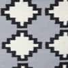 Imperial Knots Black and White Kilim Hand Woven Dhurrie 5x8 Feet