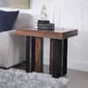 Fomo Solid Sheesham Wood Sofa sideTable In Grey Finish