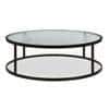 Annis Round Metal Coffee Table In Black Finish