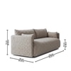 Cozychic Wood 3 Seater With Upholstery Non Storage Sofa In Grey Colour