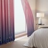 Stoa Paris Sheer Ombre Printed Long Door Curtain, Aesthetic Curtain with  Light Filtering Balcony,  Set of 1 Parda, Rose Tint Horizon - Red