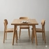 Scandinavian Loftus Small Dining Table Brown Natural Wood Finish