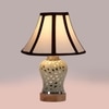 Devansh Multi Cotton Shade Lamp With Wood & Mosaic Glass Base For Decoration/Office/Home/Gifting/Study For Decoration/Office/Home/Gifting/Study