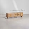 Adonis Solid Wood TV Unit with 5 Door In Provincial Teak Finish