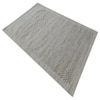 Pebble Weave Wool Rectangle Carpets Hand Knotted in Beige Colour
