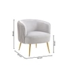 LEISER Fabric Accent Chair in Grey Colour