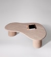 Hima Solid Wood Coffee Table In Wood Sandblasted Grey Finish