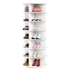 360° Rotating Shoe Rack 7-Tier in White – Large Capacity Rotating Shoe Organizer
