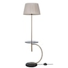 Jigger Metal Multiutility Shelf Floor Lamp With Beige Shade